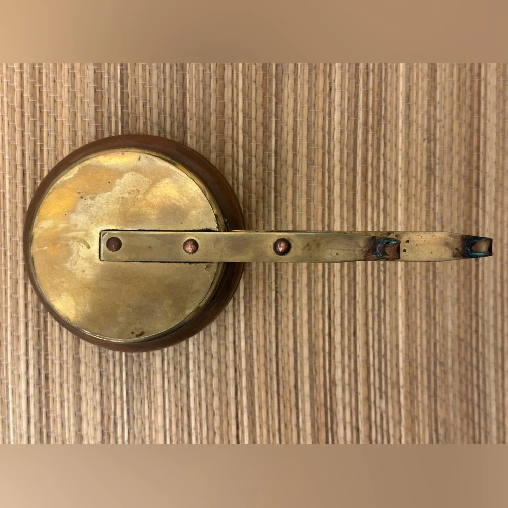 Copper & Brass Chafing Dish Wood Handle Made in Pescia Italy